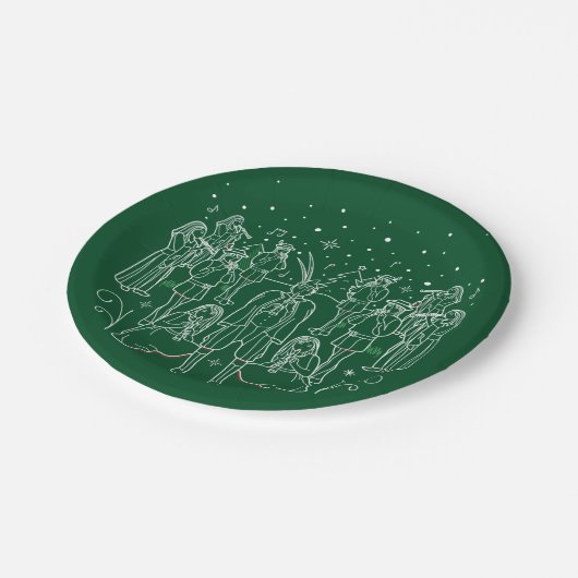 Siebter Weihnachtsfeiertag - Teller (Schrägansicht)