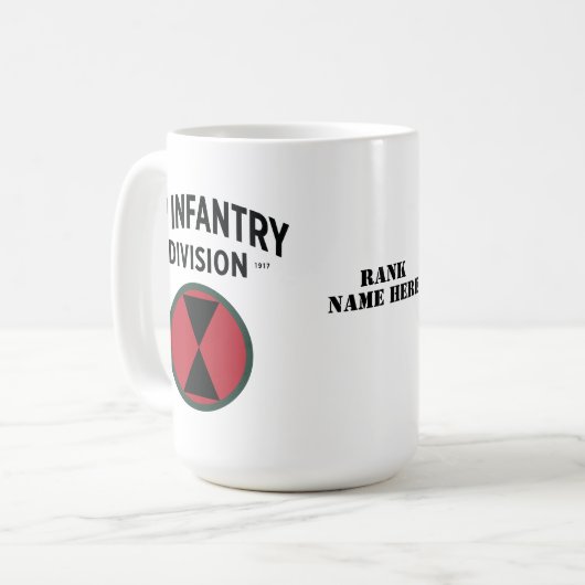 siebtes Abzeichen der Infanterie Kaffeetasse (Vorderseite Links)