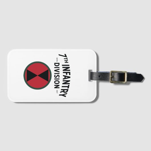 Siebtes Infanteriedivision-Abzeichen Gepäckanhänger (Vorderseite (Horizontal))