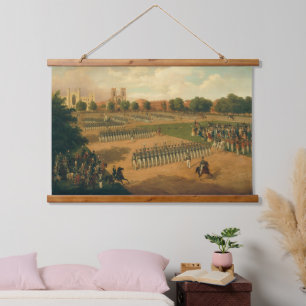 Siebtes Regiment zur Überprüfung, New York Tapestr Wandteppich Mit Holzrahmen