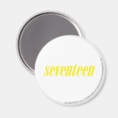siebzehn gelbe Logos Magnet (Vorderseite/Rückseite)