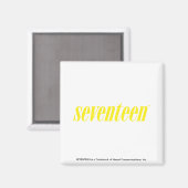 siebzehn gelbe Logos Magnet (Vorderseite/Rückseite)