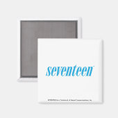 Siebzehn Logo-Aqua Magnet (Vorderseite/Rückseite)