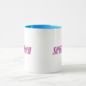 Siebzehn Logo-Lila Tasse (Zentrum)