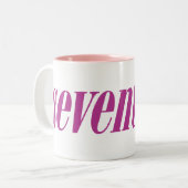 Siebzehn Logo-Lila Zweifarbige Tasse (Vorderseite Links)