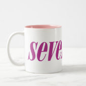 Siebzehn Logo-Lila Zweifarbige Tasse (Links)
