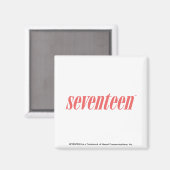 Siebzehn Logo-LtPink Magnet (Vorderseite/Rückseite)