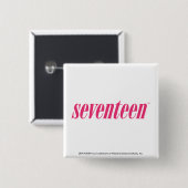Siebzehn Logo-Magentarot Button (Vorne & Hinten)