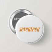 Siebzehn Logo-Orange Button (Vorne & Hinten)