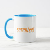 Siebzehn Logo-Orange Tasse (Links)