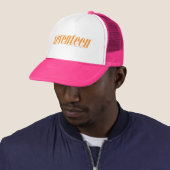 Siebzehn Logo-Orange Truckerkappe (Beispiel)