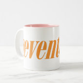 Siebzehn Logo-Orange Zweifarbige Tasse (Vorderseite Links)