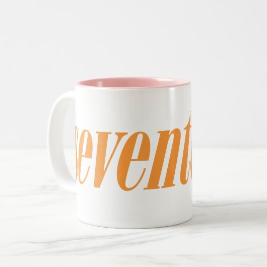 Siebzehn Logo-Orange Zweifarbige Tasse (Vorderseite Links)