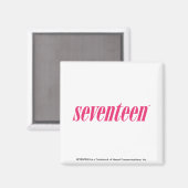 Siebzehn Logos-Magenta Magnet (Vorderseite/Rückseite)