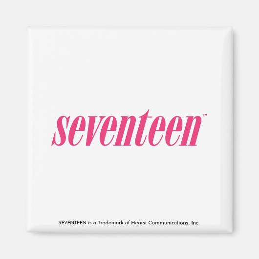 Siebzehn Logos-Magenta Magnet (Vorne)