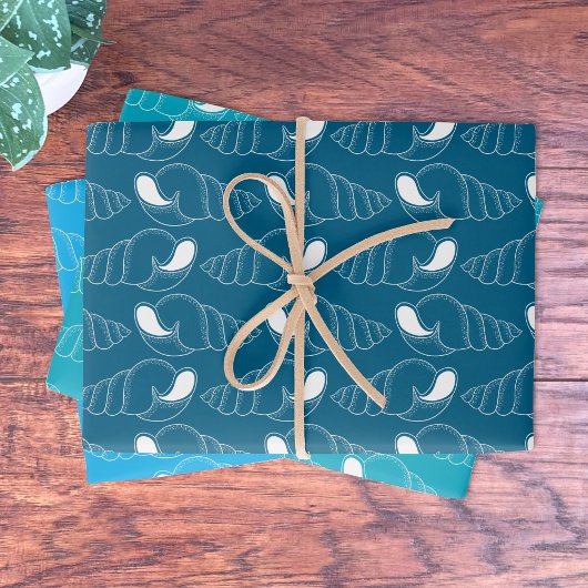 Siebzeller-Linie Art Muster Umhüllungspapierblätte Geschenkpapier Set