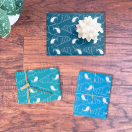 Siebzeller-Linie Art Muster Umhüllungspapierblätte Geschenkpapier Set