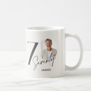 Siebzig 70. Geburtstag Foto Personalisiert Meilens Kaffeetasse