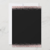 Siebzig & Fabelhaft Roségold Glitter 70. Geburtsta Einladung (Rückseite)