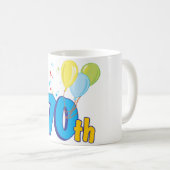 siebzig Jahre feiern jung Kaffeetasse (VorderseiteRechts)