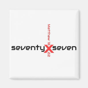 siebzig mal sieben. Matthew-18:22 Magnet