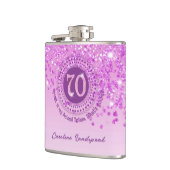 Siebzig & rosa Glitzer und Trinkangebot Flachmann (Links)