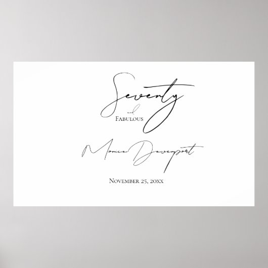 Siebzig und Fabelhaft  Poster (Vorne)