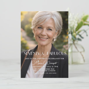 Siebzig und Fantastisch Foto 70. Geburtstagsfeier Einladung
