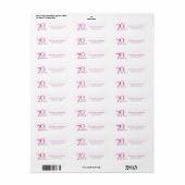 Siebzig und Fantastisch Minimal Rosa 70. Geburtsta (Vorne)
