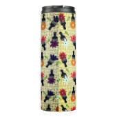 Siebziger Afro Picks und Blume Thermosbecher (Rückseite)