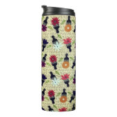 Siebziger Afro Picks und Blume Thermosbecher (Nach rechts gedreht)