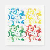 Siebziger Farben und Formen Papier Napkins Serviette (Vorderseite)