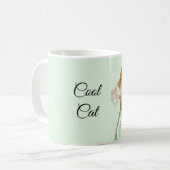Siebziger Jahre Blondes Mädchen Cool Cat Kaffeetasse (Vorderseite Links)