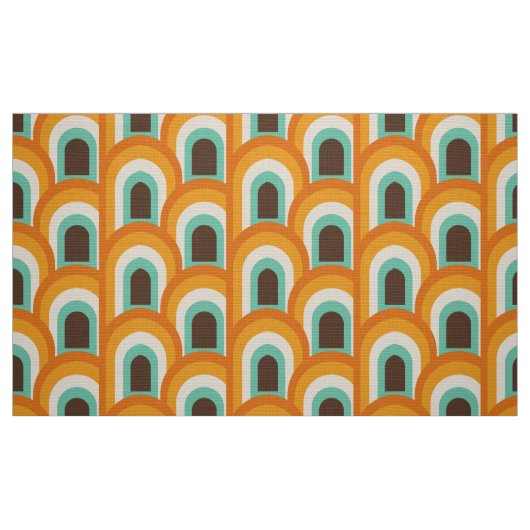 Siebziger Mitte Jahrhundert Retro-Stoff Stoff (Fat Quarter (45,7 x 55,9 cm))