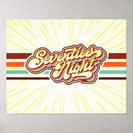 Siebziger-Night-Party-Poster Poster