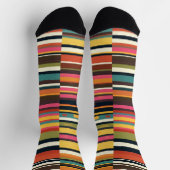 Siebziger-Streifen Retro-Horizontal Socken (Oben)