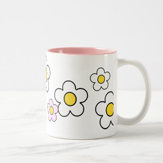 Siebzigerjahre Blumen-einfache Tasse N°2 (Rechts)