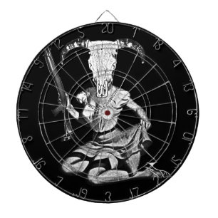 Siebzigerjahre Button-oben Schädel Dartscheibe