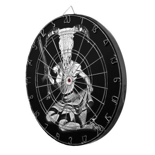 Siebzigerjahre Button-oben Schädel Dartscheibe (Vorderseite rechts)