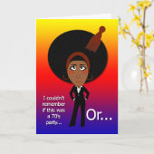 Siebzigerjahre Geburtstags-Party-Karte Karte (Gelbe Blume)