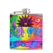 Siebzigerjahre Hippieflasche Flachmann (Vorderseite)