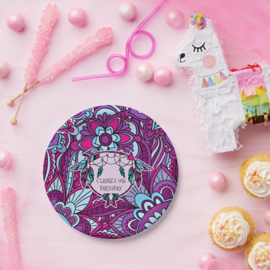 Siebzigerjahre, Retro Party-Teller Pappteller (Party)