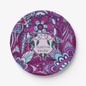 Siebzigerjahre, Retro Party-Teller Pappteller (Vorderseite)