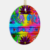 Siebzigerjahre starke Hippieverzierung Keramikornament (Rechts)