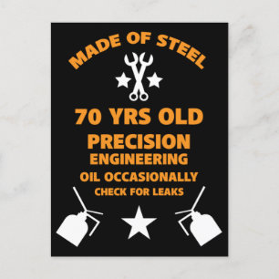 Siebzigjähriger 70. Geburtstagsfeier  Postkarte