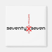 siebzigmal sieben. Matthew 18:22 Magnet (Vorne)