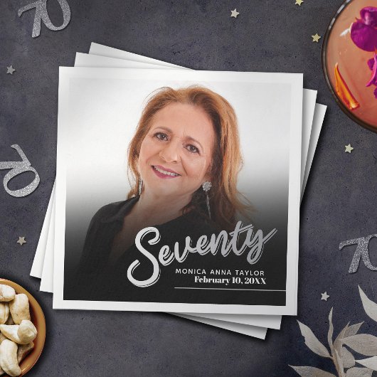 Siebzigste Geburtstagsschrift für benutzerdefinier Serviette