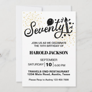 Siebzigster Geburtstag Einladung