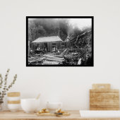Siedler Homestead in Neuseeland 1906 Poster (Küche)
