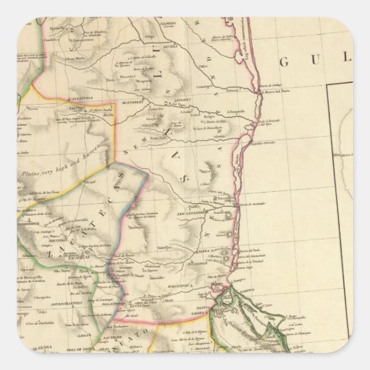 Siedlungen in Mexiko Quadratischer Aufkleber (Vorderseite)